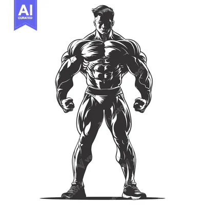 Muscular Male Figure in a Standing Pose