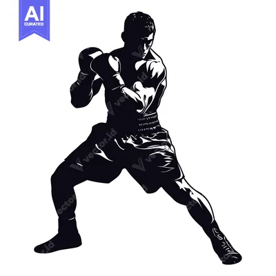 Popular premium asset: Silhouetted Boxer in Fighting Stance