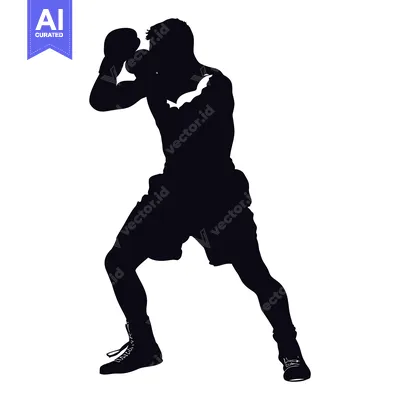 Premium design asset: Silhouette of a Boxer Throwing a Punch