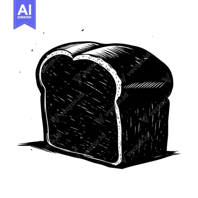 Popular premium asset: A Single Slice of Black and White Bread
