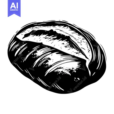 Popular premium asset: Hand-Drawn Illustration of a Single Round Loaf of Bread