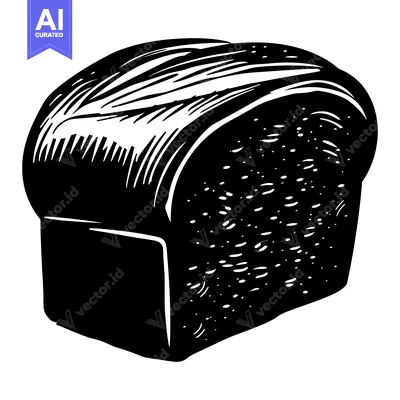 Aset premium populer: Hand-drawn illustration of a loaf of bread