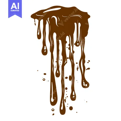Aset premium populer: Dripping Chocolate Sauce Illustration.