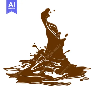 Premium design asset: Chocolate Splash Liquid Food Beverage.