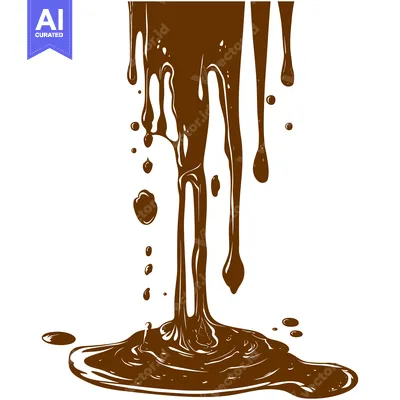Premium design asset: Delicious Chocolate Syrup Dripping and Splashing.