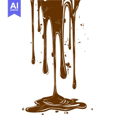 Aset desain premium: Delicious Chocolate Syrup Dripping and Splashing.