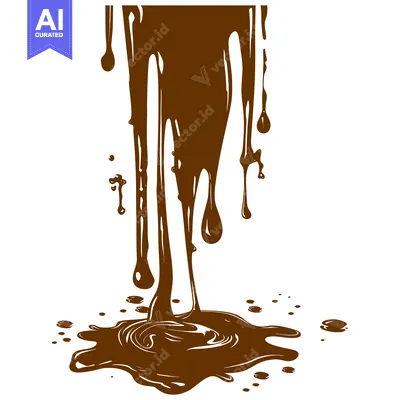 Aset premium populer: Delicious Dark Chocolate Syrup Dripping and Splashing.