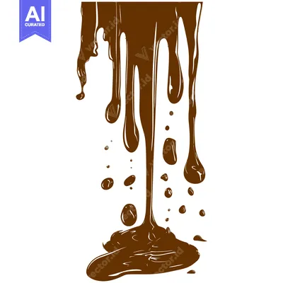 Melted Chocolate Drips and Splashes.