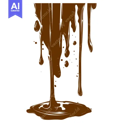 Popular premium asset: Dripping Chocolate Sauce Isolated on White Background.