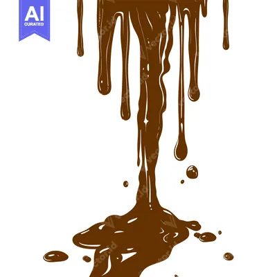 Aset premium populer: Delicious Chocolate Syrup Dripping and Splashing on White Background.