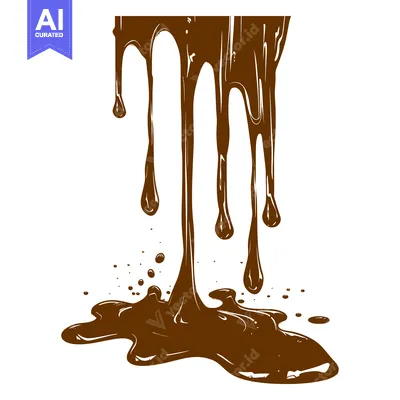 Aset desain premium: Delicious Chocolate Syrup Dripping and Splashing.