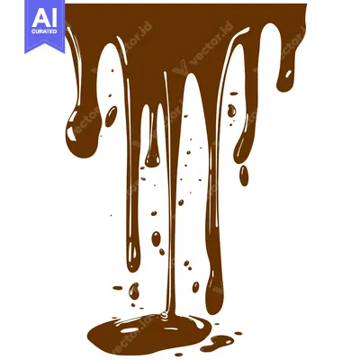 Aset premium populer: Dripping Chocolate Sauce Isolated on White Background.