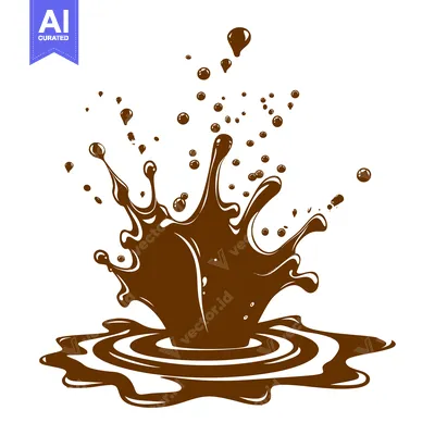 Aset premium populer: Chocolate Splash Liquid Food Beverage.