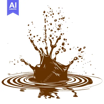 Aset premium populer: Chocolate Splash Liquid Droplets Ripples.