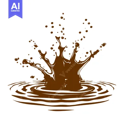 Aset premium populer: Chocolate Splash Liquid Droplets Ripples.