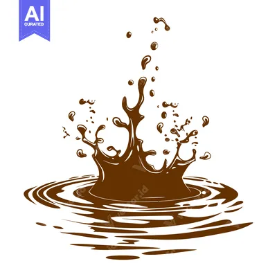 Aset premium populer: Chocolate Splash Liquid Droplets Motion Abstract.