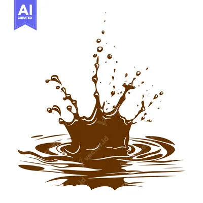 Premium design asset: Chocolate Splash Liquid Dynamic Motion Abstract.