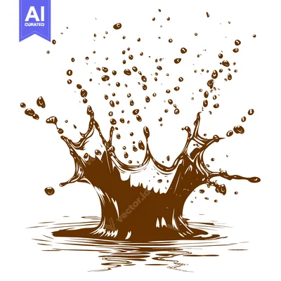 Premium design asset: Chocolate Splash Explosion Liquid Droplets.