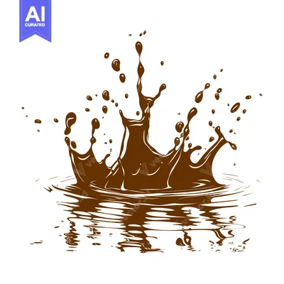 Popular premium asset: Chocolate Splash Crown Shape Liquid Droplets.