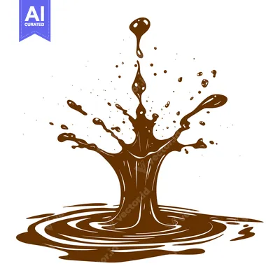 Dynamic Chocolate Splash Illustration.