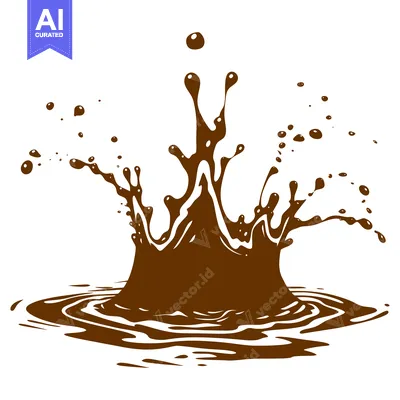 Chocolate Splash Explosion Liquid Droplet.