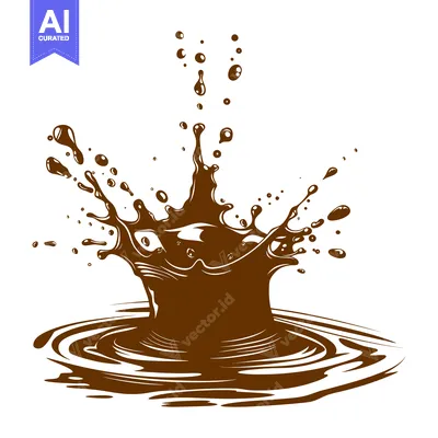 Aset premium populer: Chocolate Splash Liquid Droplets Ripples.