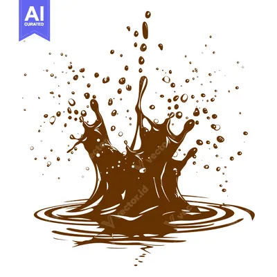 Popular premium asset: Dynamic Chocolate Splash with Droplets and Ripples.