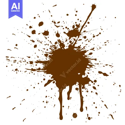 Aset desain premium: Brown Mud Splatter Abstract Background.