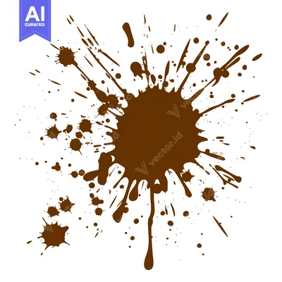 Brown Mud Splatter Graphic Element.