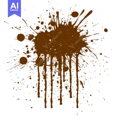 Popular premium asset: Brown Ink Splatter Grunge Texture Element.
