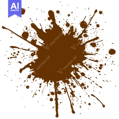 Brown Ink Splatter Abstract Background.