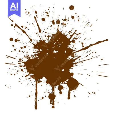 Aset desain premium: Brown Ink Splatter Grunge Texture Background.