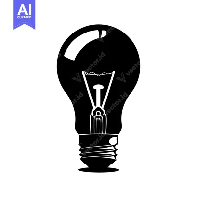 Popular premium asset: Black and White Silhouette of a Light Bulb