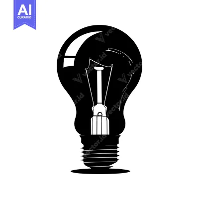 Popular premium asset: Silhouette of a Traditional Incandescent Light Bulb