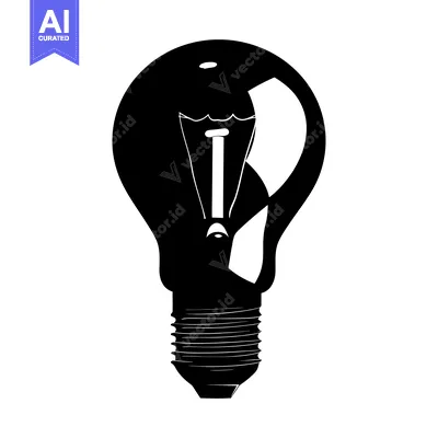 Popular premium asset: A Silhouette of a Light Bulb with a Broken Filament