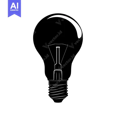 Popular premium asset: A Black and White Silhouette of a Light Bulb