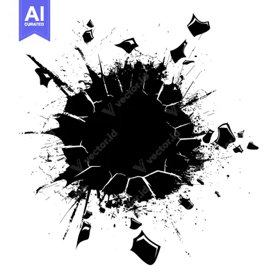 Popular premium asset: Black Ink Spatter and Shattered Glass Effect