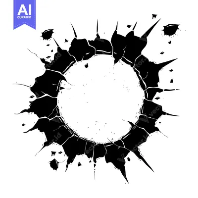 Popular premium asset: A Black Ink Splash Forming a Circular Frame