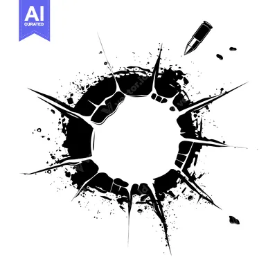 Popular premium asset: Bullet Hole with Splashes and a Bullet