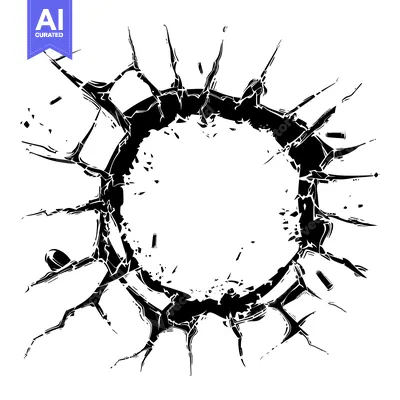Popular premium asset: Abstract Black and White Circular Design with Spiky Edges