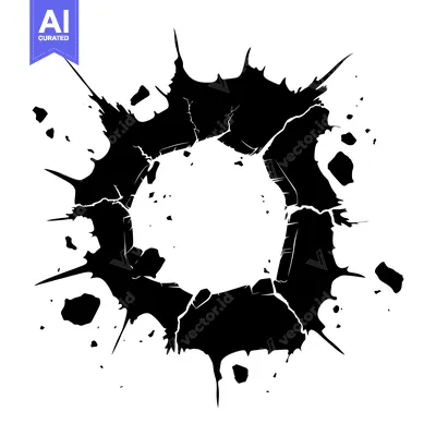 Popular premium asset: Black Ink Splotch with a Circular Hole in the Center