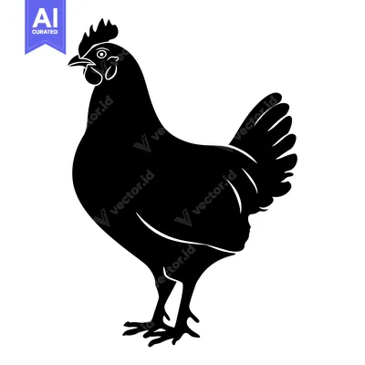 Popular premium asset: Black Silhouette of a Chicken