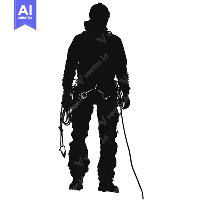 Popular premium asset: Silhouette of a Climber with Gear and Rope