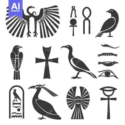 Premium design asset: A Collection of Ancient Egyptian Hieroglyphs and Symbols