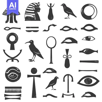 Collection of Ancient Egyptian Hieroglyphics and Symbols