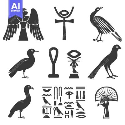 Aset premium populer: Collection of Egyptian Hieroglyphics and Symbols