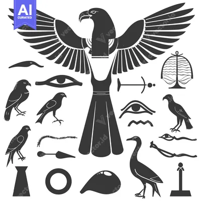 Popular premium asset: Egyptian Hieroglyphs with a Bird and Other Symbols