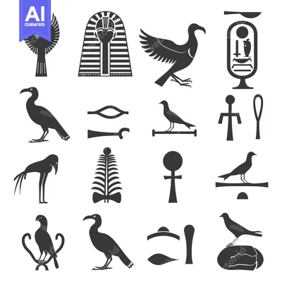 Popular premium asset: Set of Egyptian Hieroglyphs and Symbols with Birds