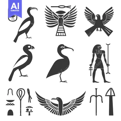 Popular premium asset: Ancient Egyptian Symbols, Including Birds, Gods, and Hieroglyphs