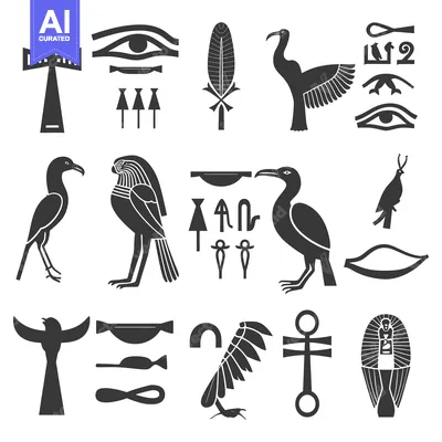 Egyptian Hieroglyphics and Symbols Collection